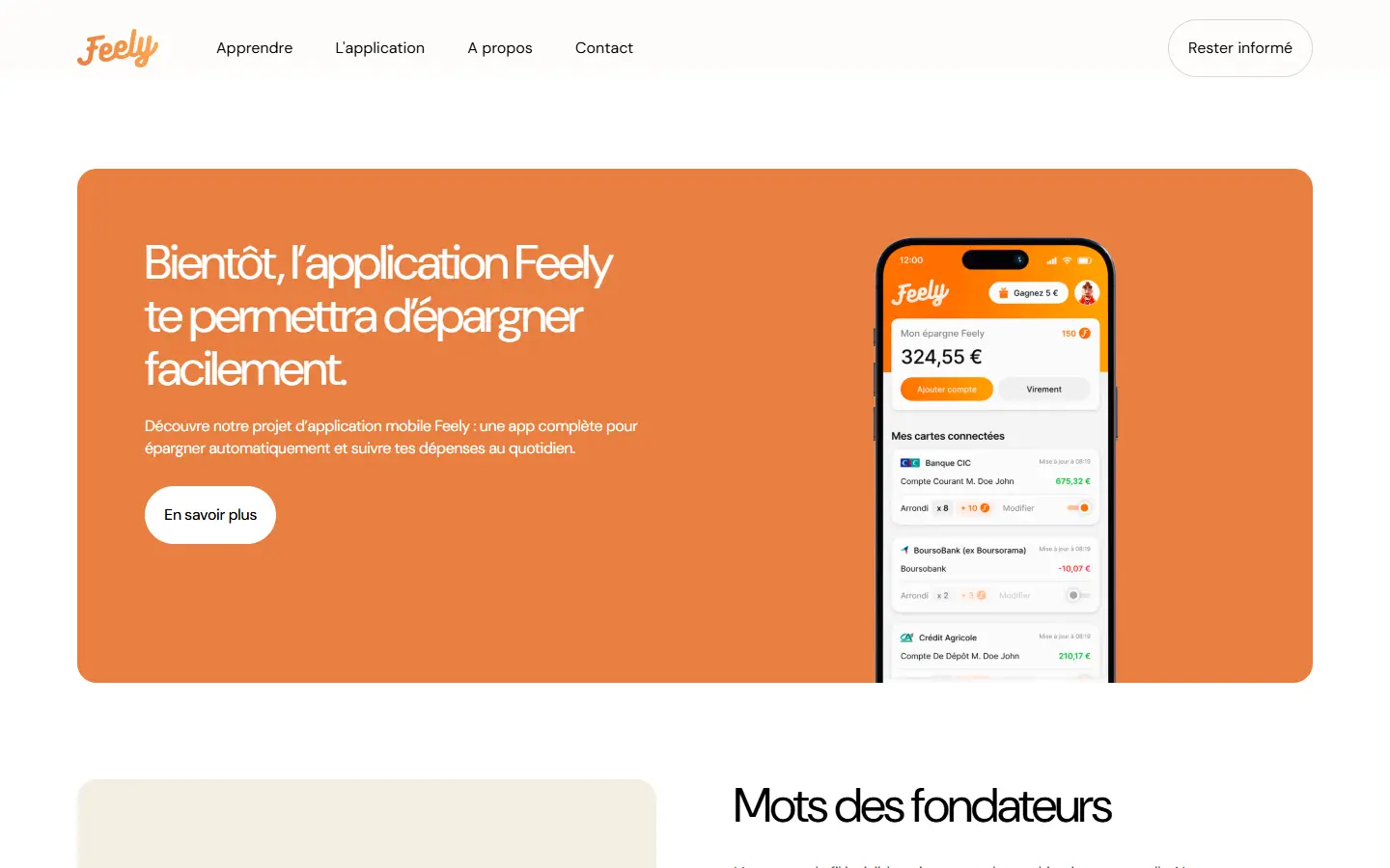 Feely, plus bas