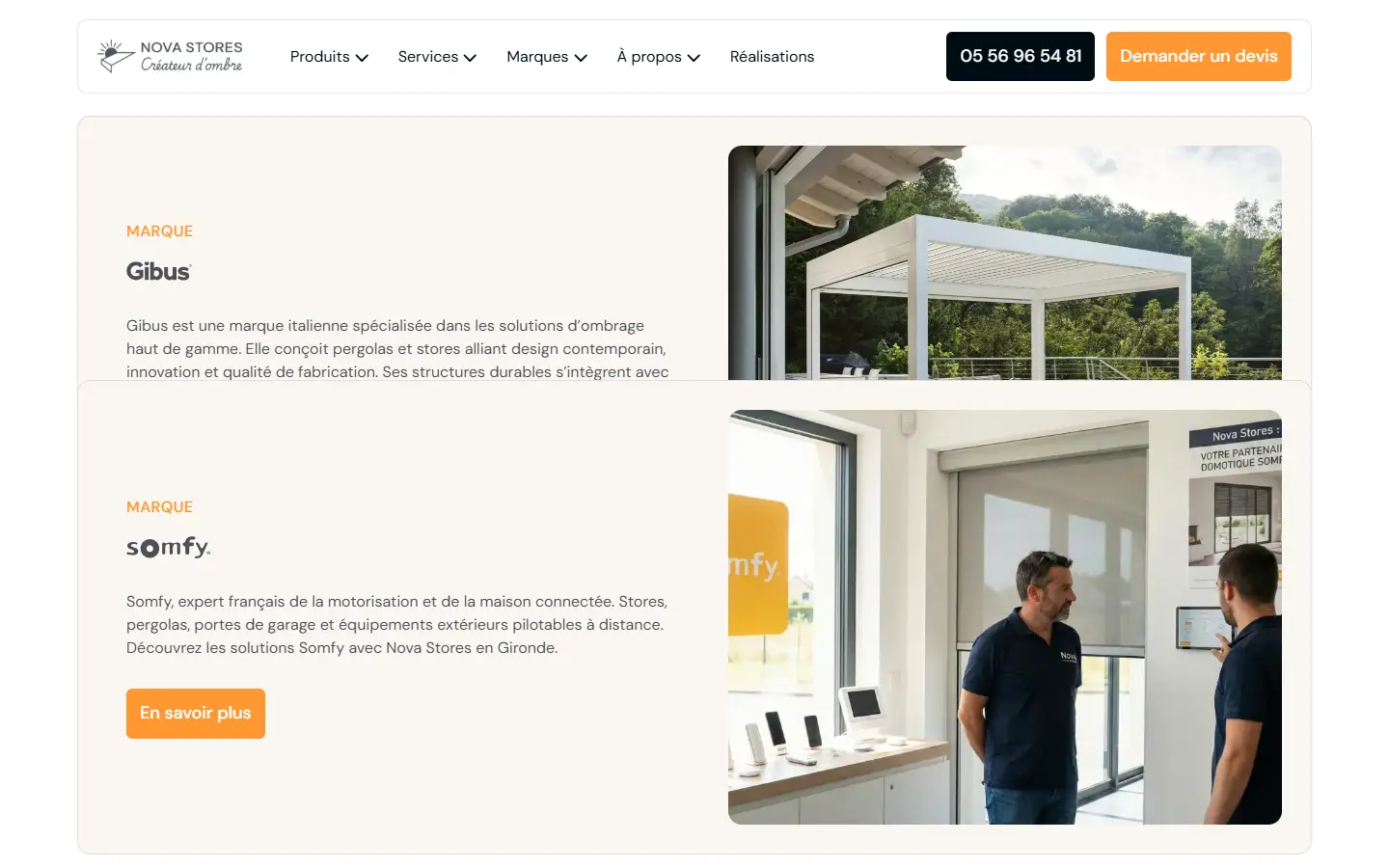 NovaStores, bas de page